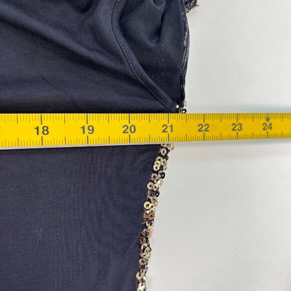 NWT Mint Velvet Gold Sequins Top Stretch Short-Sleeved T-Shirt Size XL - Picture 10 of 12